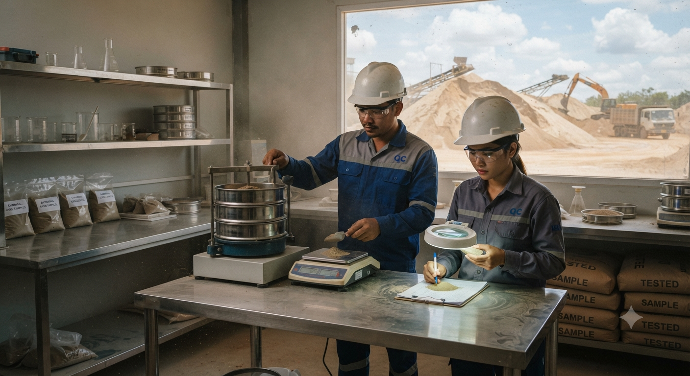 Quy Trình Kiểm Soát Chất Lượng Cát Hiệu Quả