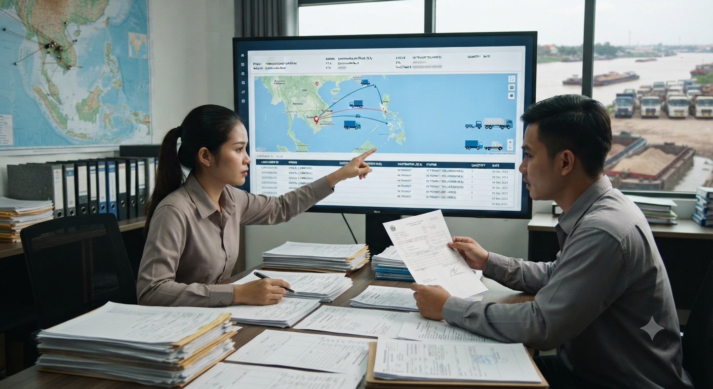 Phương pháp theo dõi tiến độ cung ứng qua hệ thống dữ liệu chứng từ
